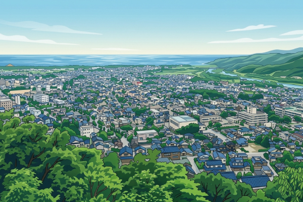 臥牛山登頂の景色